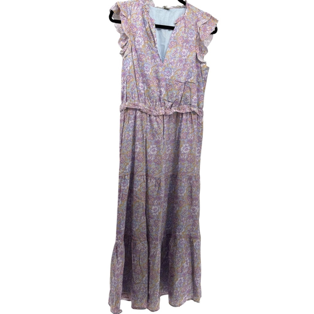 Ecru Ruffled Tiered Maxi Sundress